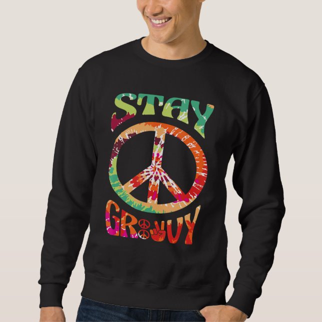 Hippie Flower Peace Love Happy Soul 5 Sweatshirt (Front)
