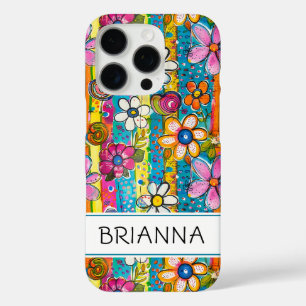 Hippie Flower Power Personalized iPhone 16 Pro Case
