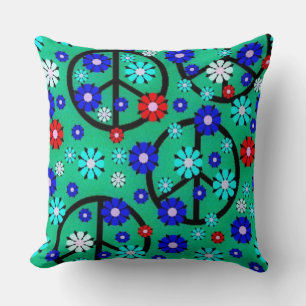 Hippie Flowers Cushion