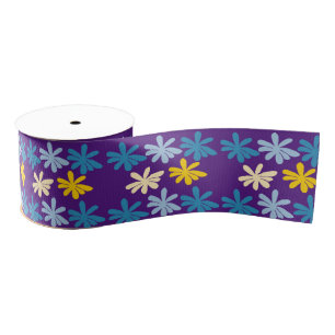 Hippie Flowers  Grosgrain Ribbon