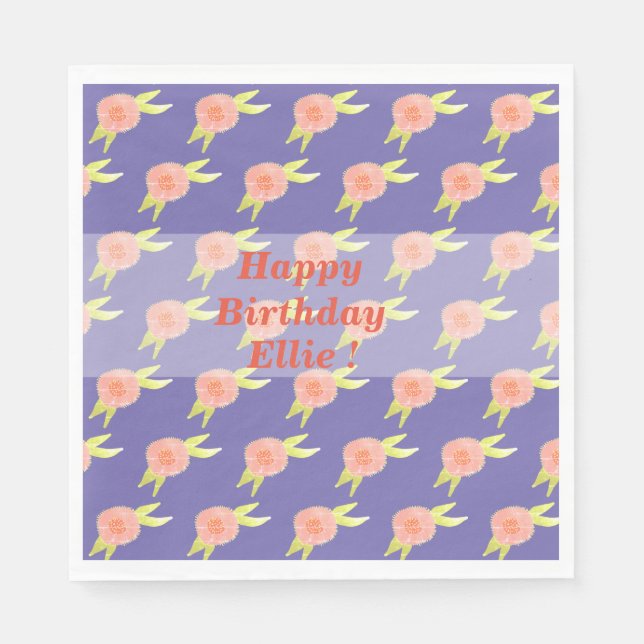 Hippie  Flowers Napkins (Front)