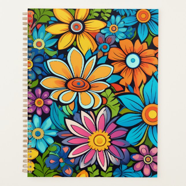 Hippie Flowers Planner (Front)