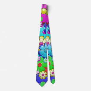 Hippie flowers tie