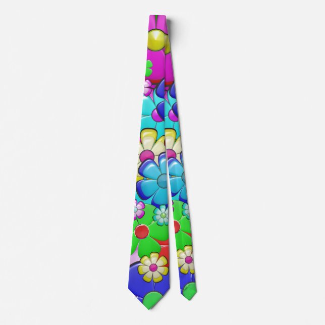 Hippie flowers tie (Front)