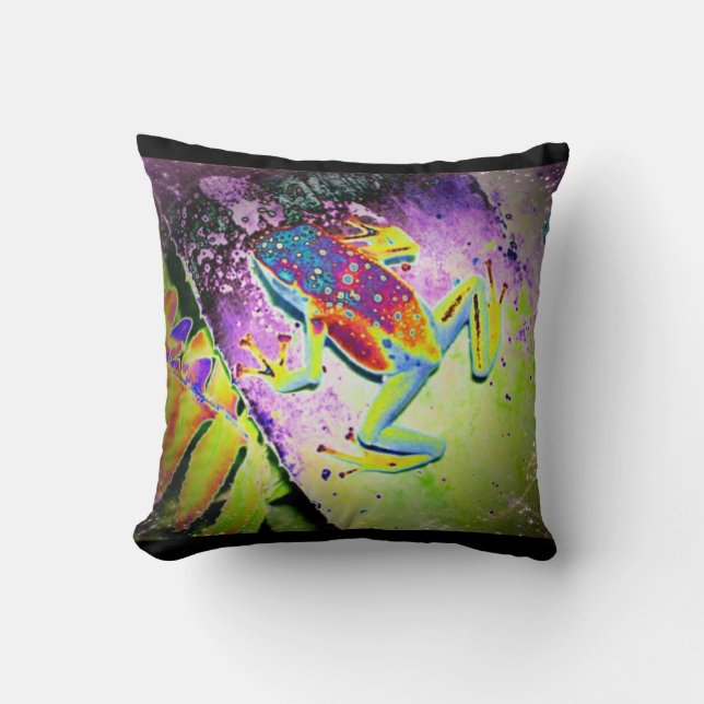 Hippie Frog Cushion (Front)