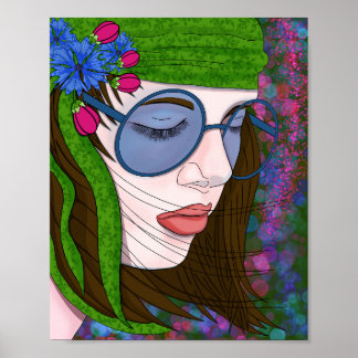 Hippie Girl Lifestyle Poster