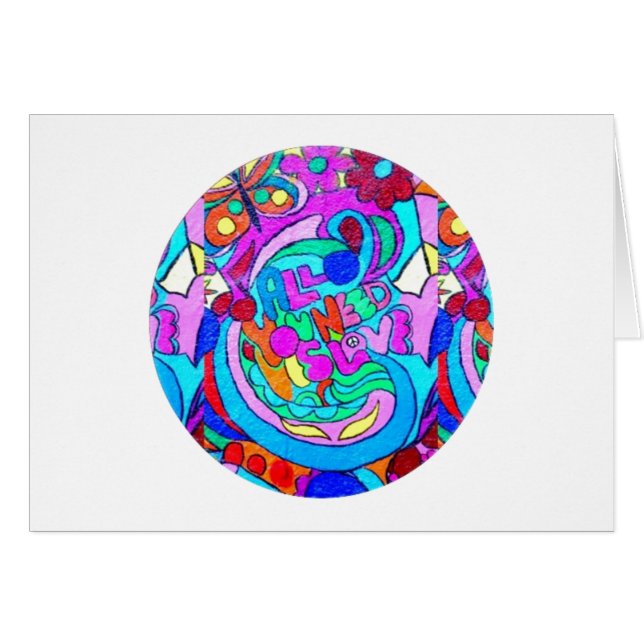 hippie groovy love circle (Front Horizontal)