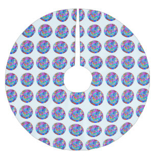 hippie groovy love circles brushed polyester tree skirt