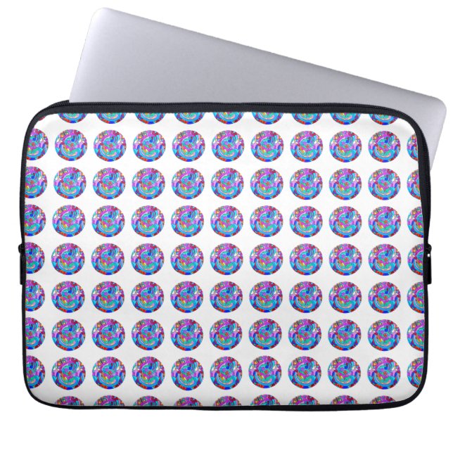 hippie groovy love laptop sleeve (Front)