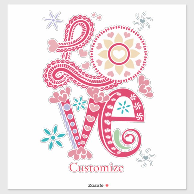 Hippie Groovy Love Sign Thunder_Cove (Sheet)