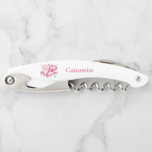 Hippie Groovy Love Sign Thunder_Cove Corkscrew (Front)