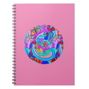 hippie groovy love spiral notebook