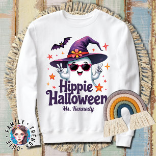Hippie Groovy Spooky Season Halloween Costume Sweatshirt