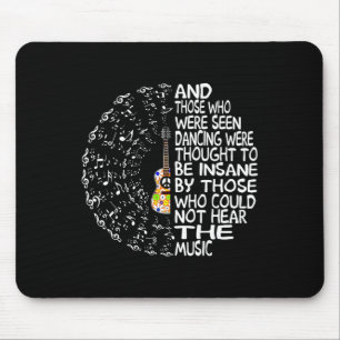 Hippie Guitar And Those Who Were Seen Dancing Peac Mouse Pad