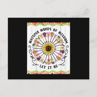 Hippie Guitar Postcard