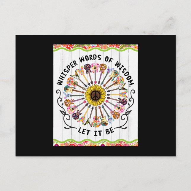 Hippie Guitar Postcard (Front)