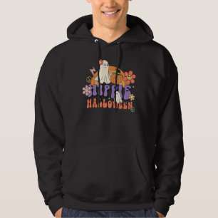Hippie Halloween Ghost 60s 70s Costume Groovy Spoo Hoodie