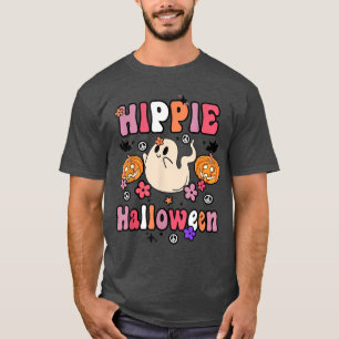 Hippie Halloween Ghost 60s 70s Costume Groovy Spoo T-Shirt