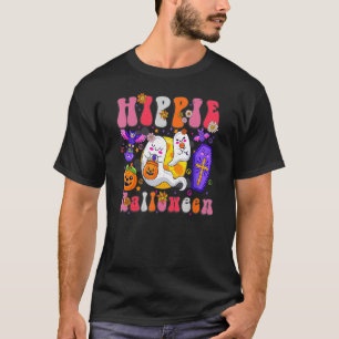 Hippie Halloween Ghost 60s 70s Costume Groovy Spoo T-Shirt