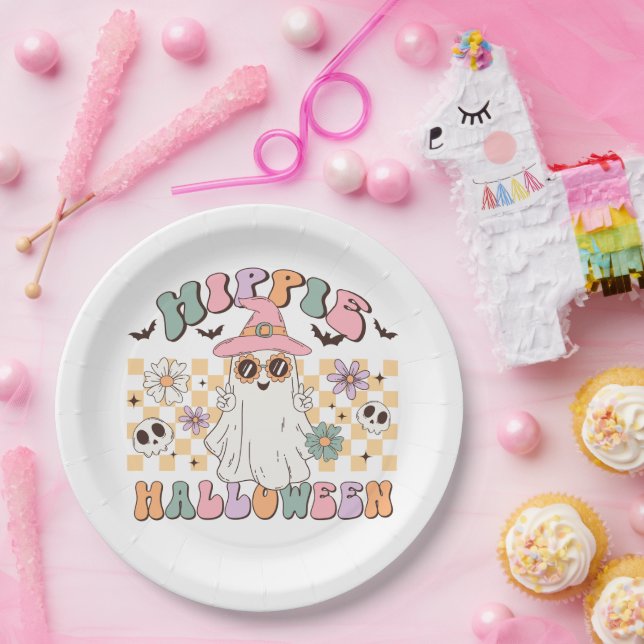 Hippie Halloween Paper Plate (Party)