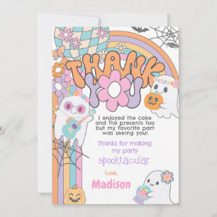 Hippie Halloween Thank You Card