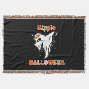 Hippie halloween throw blanket