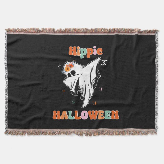 Hippie halloween throw blanket (Front)