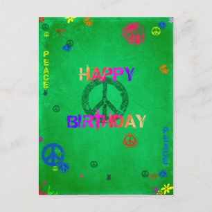 Hippie Happy Birthday Card