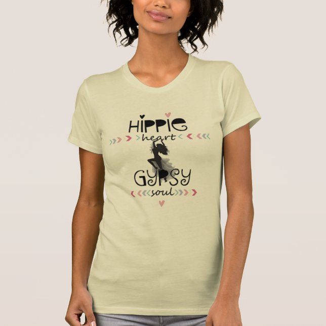Hippie Heart Gypsy Soul T-Shirt (Front)