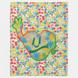 Hippie Heart ICON 2024 BY MASANSER Fleece Blanket