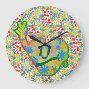 Hippie Heart ICON 2024 BY MASANSER Large Clock