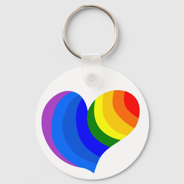 hippie heart keychain (Front)