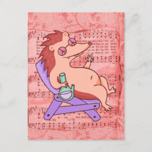 Hippie Hedgehog Postcard