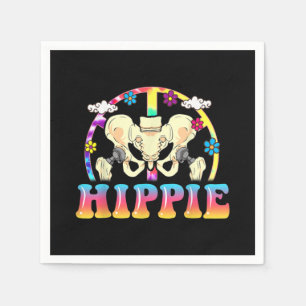 Hippie Hip Replacement Joint Surgery Funny Napkin