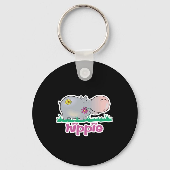 hippie hippo key ring (Front)