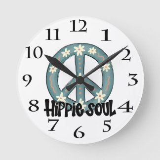 Hippie Hippy Soul Round Clock