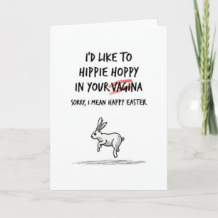 Hippie Hoppy Easter Funny Card