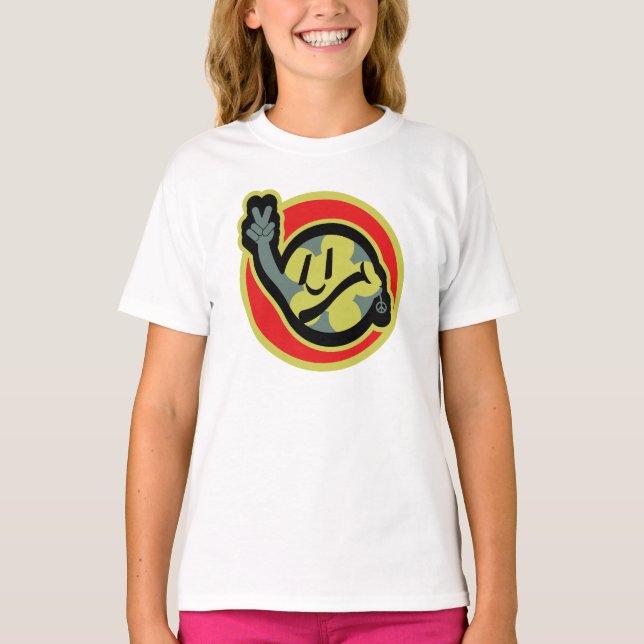 HIPPIE ICON flowers FACE 2023 BY MASANSER T-Shirt (Front)