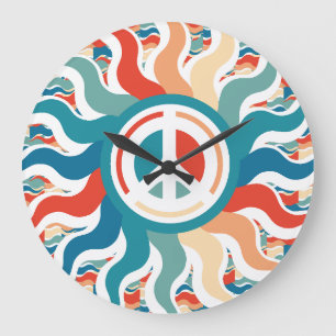 HIPPIE ICON SUN ver 2023 BY MASANSER Large Clock