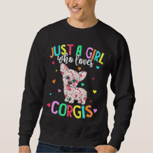 Hippie Just A Girl Who Loves Corgis Vintage Sweatshirt