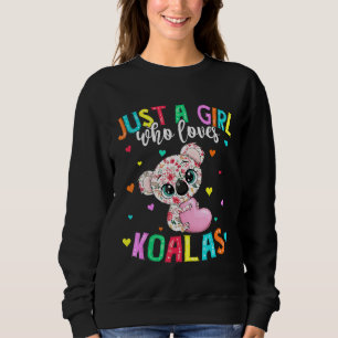 Hippie Just A Girl Who Loves Koalas Vintage Sweatshirt