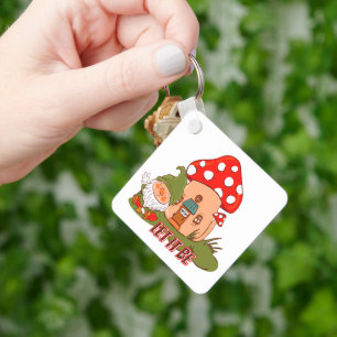 Hippie Let It Be Gnome Key Ring