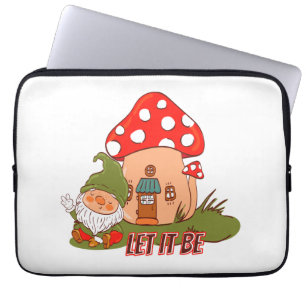 Hippie Let It Be Gnome Laptop Sleeve