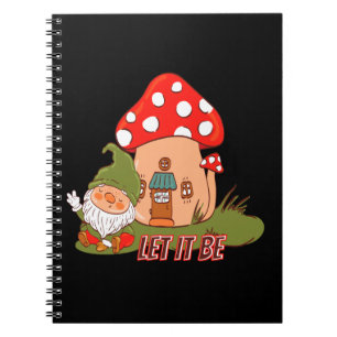 Hippie Let It Be Gnome Notebook