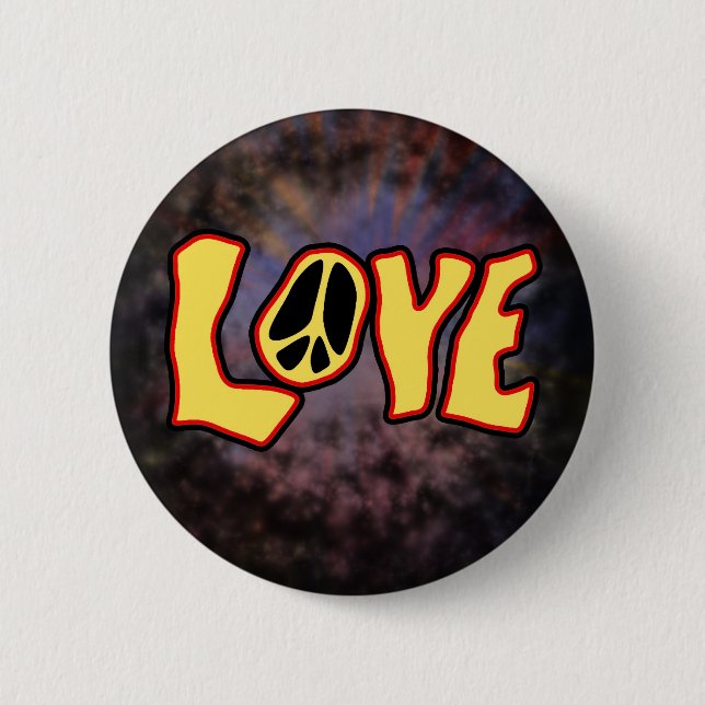 Hippie Love Button (Front)