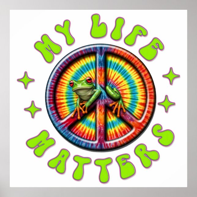Hippie Love Peace Life Matters Custom  Poster (Front)