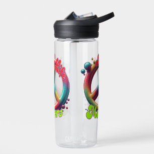 Hippie Love Peace Life Matters Custom Water Bottle
