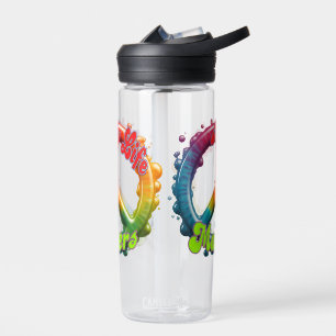 Hippie Love Peace Life Matters Custom Water Bottle