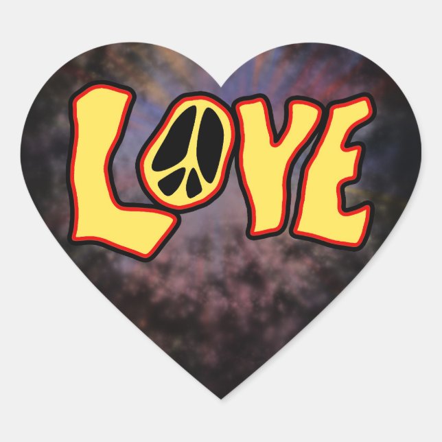 Hippie Love Sticker (Front)