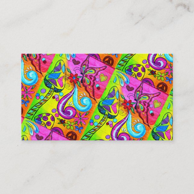 Hippie Magic Mushroom Business Card (Front)
